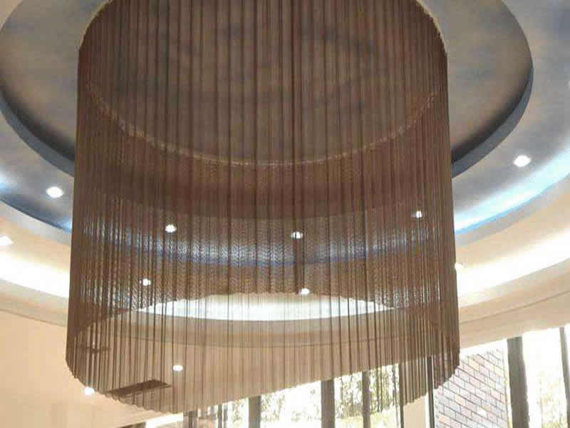 Copper Mesh Curtains for Ceiling